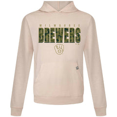 Milwaukee Brewers Levelwear Relay Protect Pullover Hoodie - Khaki Hoodies