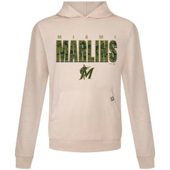Miami Marlins Levelwear Relay Protect Pullover Hoodie - Khaki Hoodies