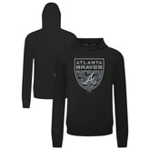 Atlanta Braves Levelwear Mandate Buckler Tri-Blend Pullover Hoodie - Black Hoodies
