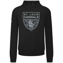 St. Louis Cardinals Levelwear Mandate Buckler Tri-Blend Pullover Hoodie - Black Hoodies
