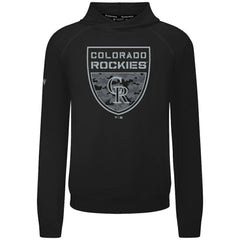 Colorado Rockies Levelwear Mandate Buckler Tri-Blend Pullover Hoodie - Black Hoodies
