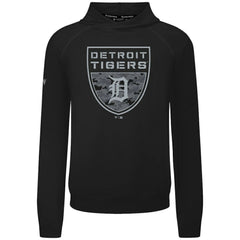Detroit Tigers Levelwear Mandate Buckler Tri-Blend Pullover Hoodie - Black Hoodies