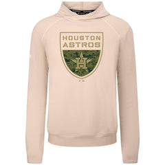 Houston Astros Levelwear Mandate Buckler Tri-Blend Pullover Hoodie - Khaki Hoodies