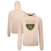 New York Yankees Levelwear Mandate Buckler Tri-Blend Pullover Hoodie - Khaki Hoodies