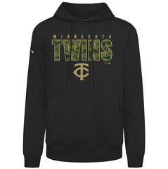 Minnesota Twins Levelwear Podium Protect Pullover Hoodie - Black Hoodies