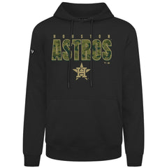 Houston Astros Levelwear Podium Protect Pullover Hoodie - Black Hoodies