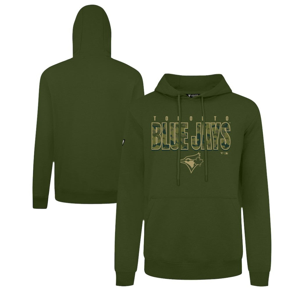 Toronto Blue Jays Levelwear Podium Protect Pullover Hoodie - Green Hoodies