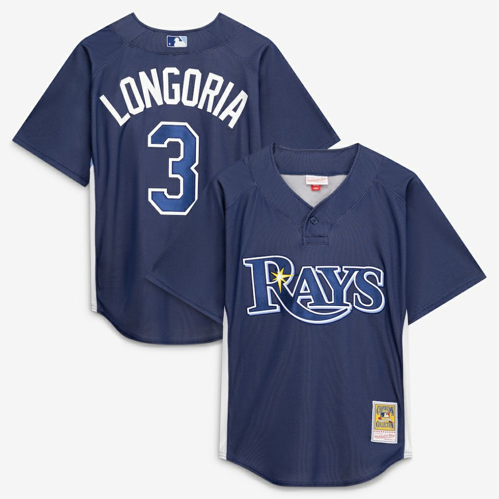 Evan Longoria Tampa Bay Rays Mitchell & Ness Authentic Batting Practice Jersey - Navy Jerseys