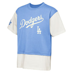 Los Angeles Dodgers Outerstuff Youth Ultimate Pastels Premium Double Run T-Shirt - Royal/Cream T-shirts