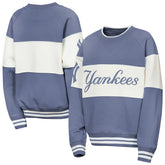 New York Yankees Outerstuff Youth Ultimate Pastels On Base Sweatshirt - Blue Sweatshirts