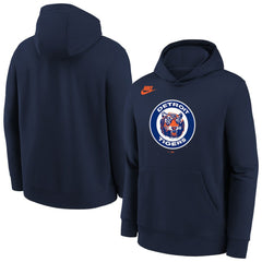 Detroit Tigers Nike Youth Club Fleece Hoodie - Athletic Navy Hoodies