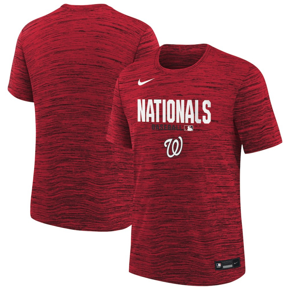 Washington Nationals Nike Youth Authentic Collection Velocity Dri-FIT T-Shirt - Red T-shirts