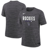 Colorado Rockies Nike Youth Authentic Collection Velocity Dri-FIT T-Shirt - Black T-shirts
