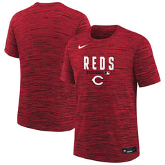 Cincinnati Reds Nike Youth Authentic Collection Velocity Dri-FIT T-Shirt - Red T-shirts