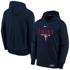 Minnesota Twins Nike Youth Authentic Collection Therma-FIT Hoodie - Navy Hoodies