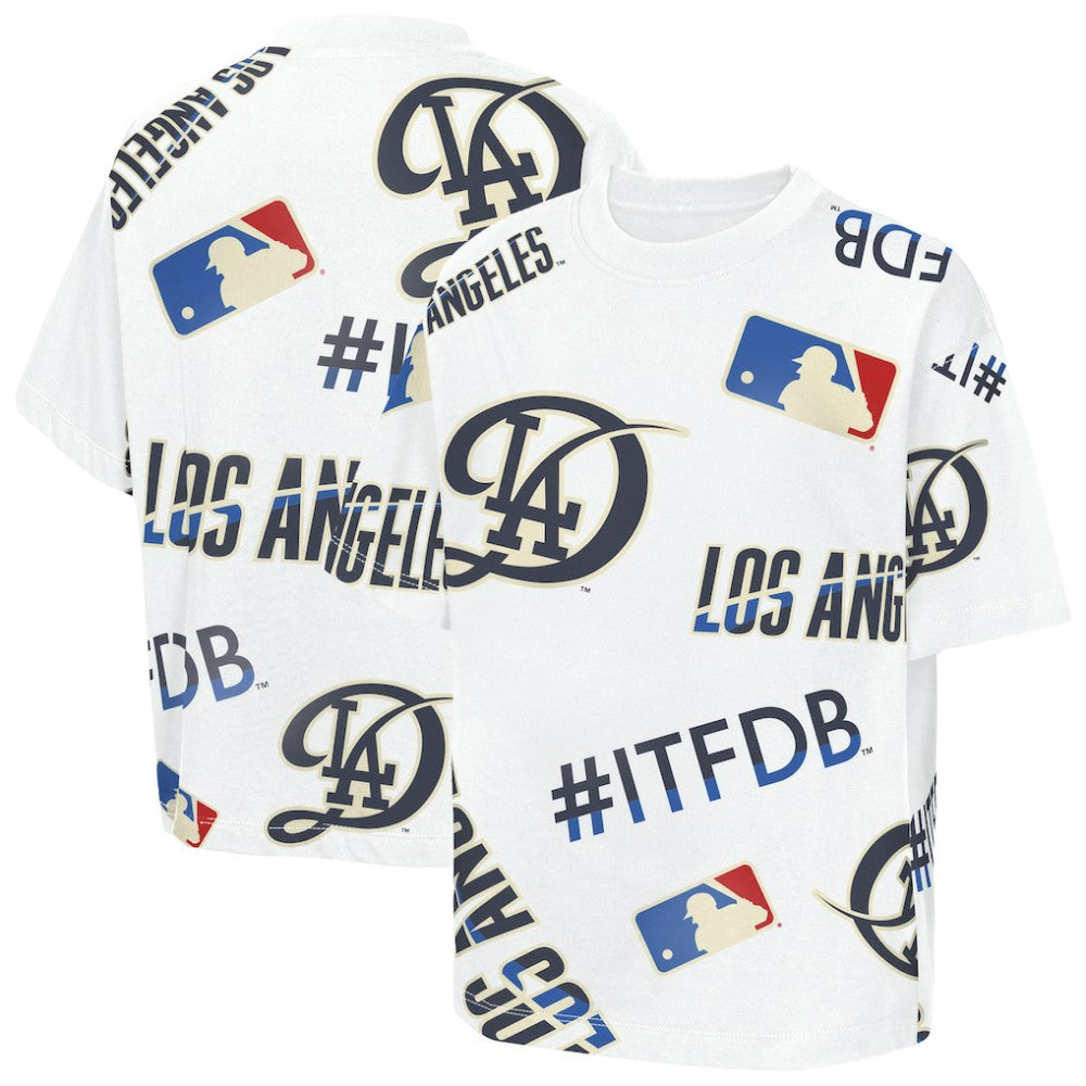 Los Angeles Dodgers Outerstuff Youth Circus Catch T-Shirt - White T-shirts