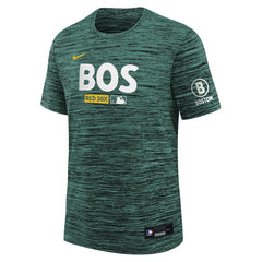 Boston Red Sox Nike Youth Authentic Collection Velocity Dri-FIT T-Shirt - Green T-shirts