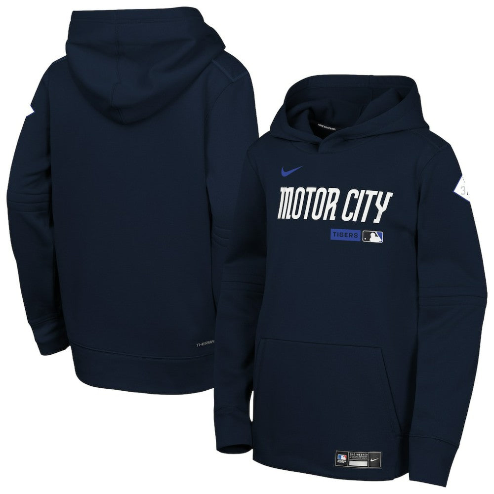 Detroit Tigers Nike Youth Authentic Collection City Connect Therma-FIT Hoodie - Navy Hoodies