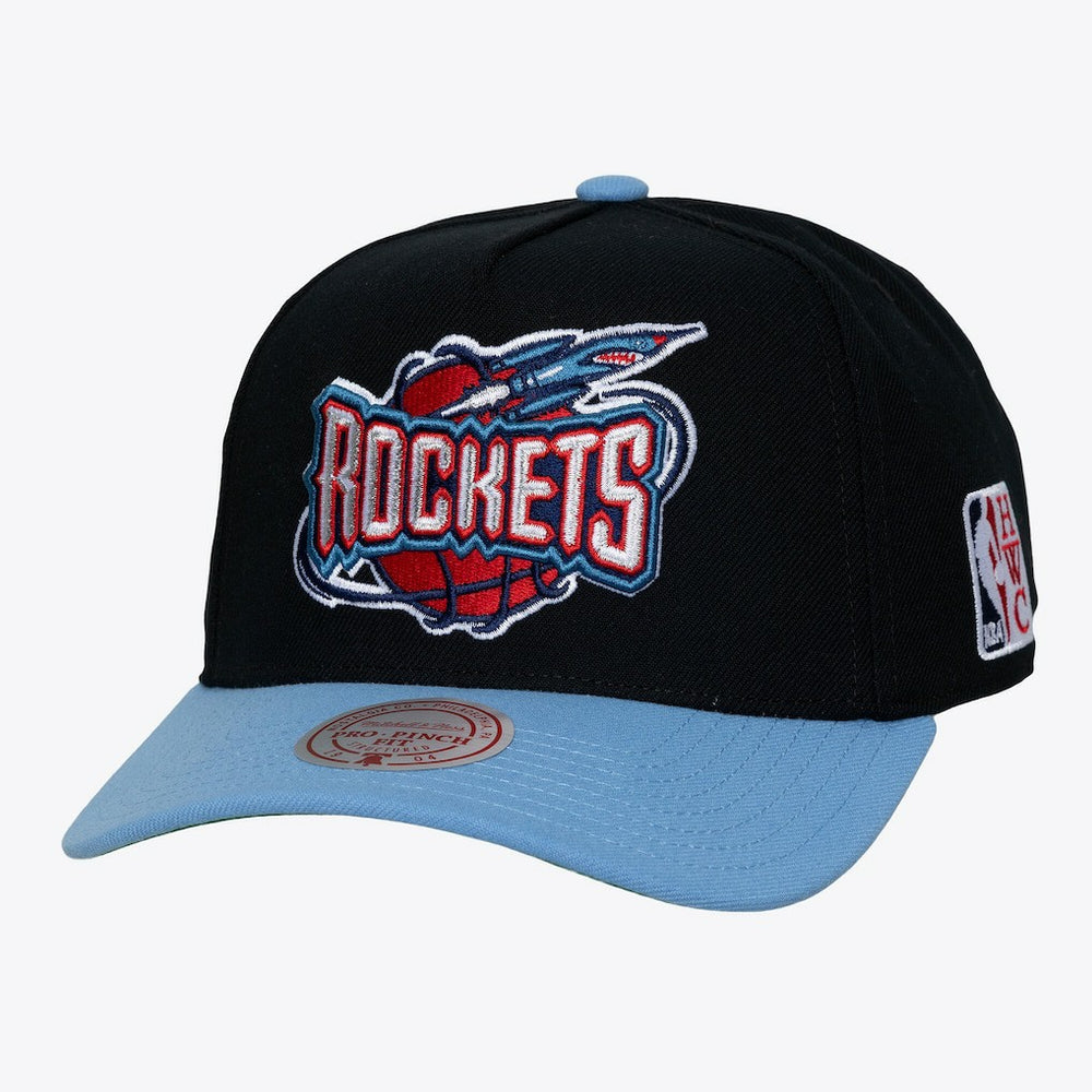 Houston Rockets Legendary Home Pro Pinch Snapback Hat Black - Mitchell & Ness