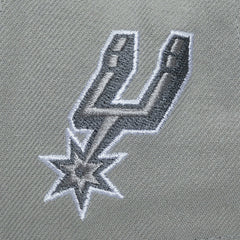 San Antonio Spurs Thunderstorm Head Coach Pro Crown Snapback Hat Gray - Mitchell & Ness