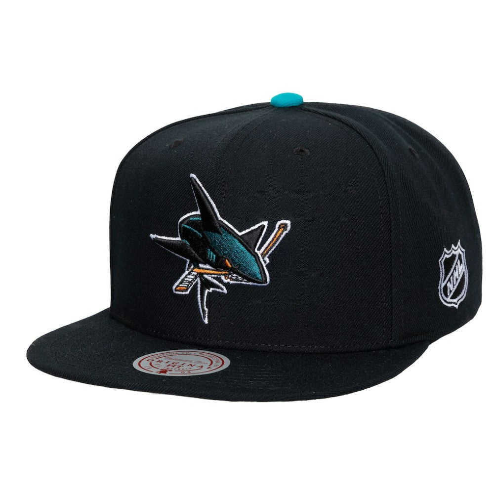 San Jose Sharks Mitchell & Ness Legendary Away Snapback Hat - Black | US 203263571