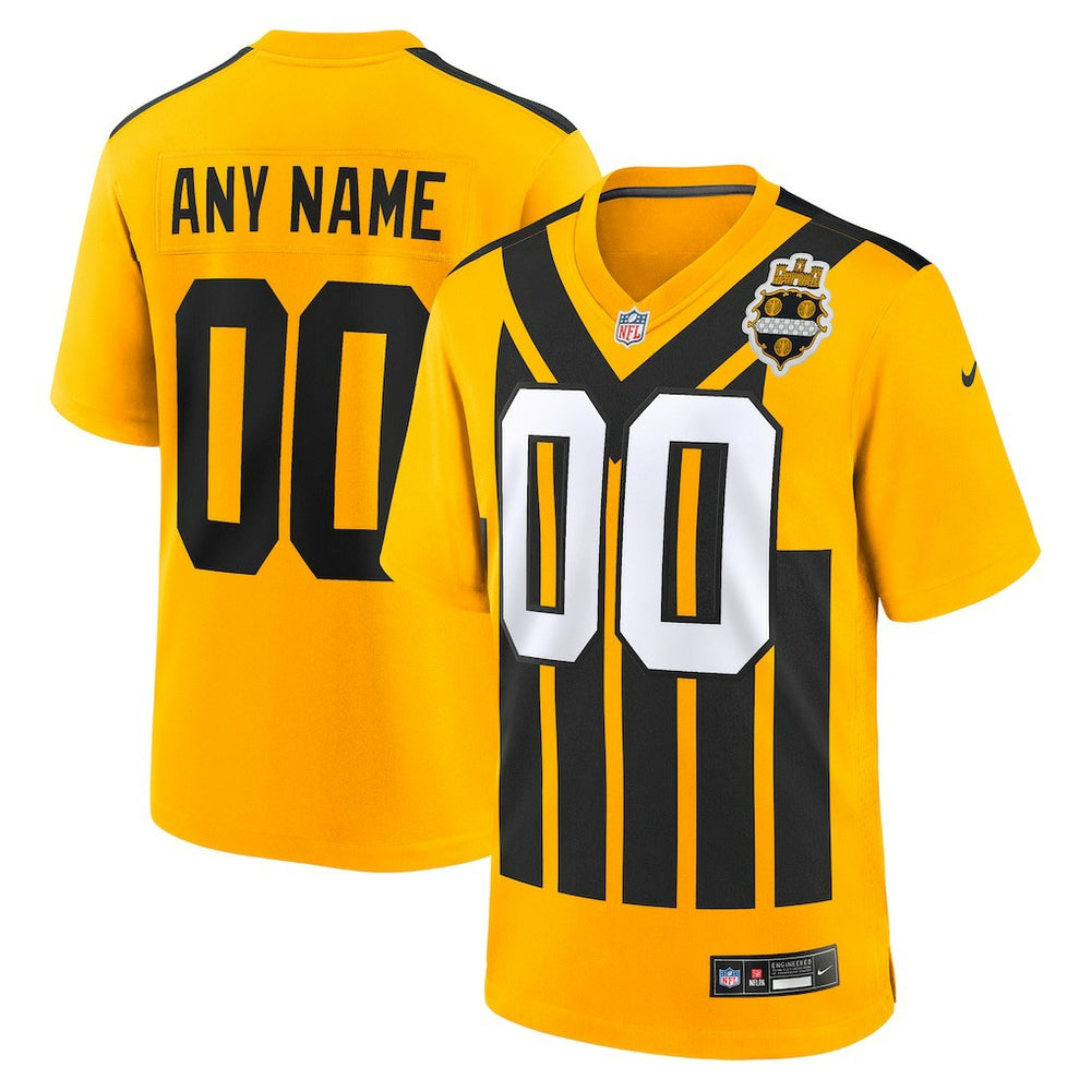 Pittsburgh Steelers Alternate 1933 Throwback Game Custom Jersey - Gold Jerseys