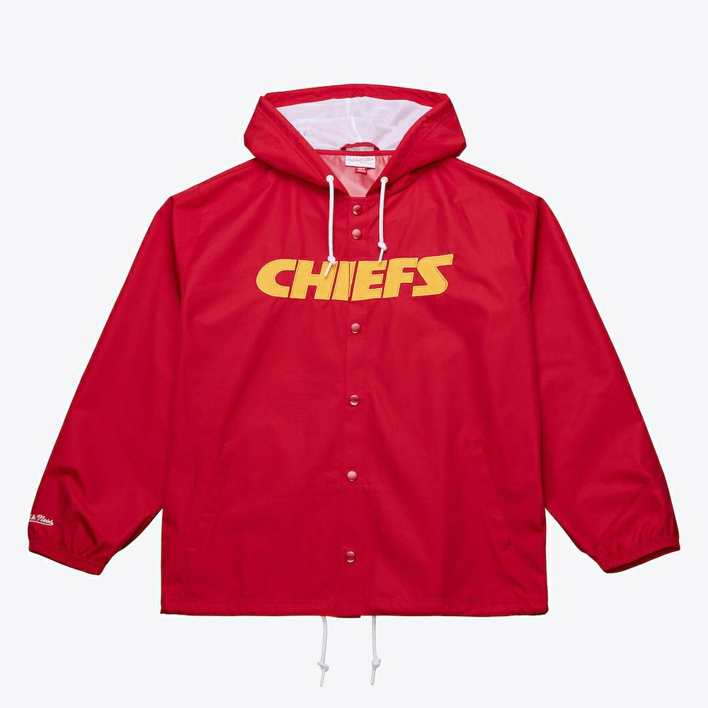 Kansas City Chiefs Coaches Full-Snap Hooded Windbreaker Jacket - Red Jackets