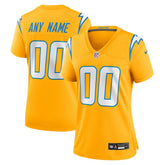 Los Angeles Chargers Women's Alternate Charger Power Game Custom Jersey - Gold Jerseys