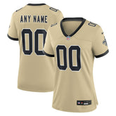 New Orleans Saints Women's Gameday Golds Alternate Custom Game Jersey - Gold Jerseys