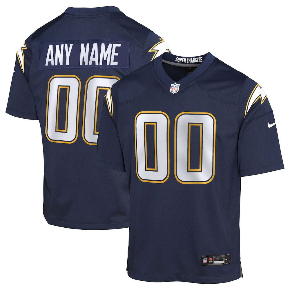 Los Angeles Chargers Youth Alternate Super Chargers Game Custom Jersey - Navy Jerseys