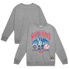 New York Yankees vs. New York Mets Mitchell & Ness 2000 World Series Pullover Sweatshirt - Heather Gray Pullover