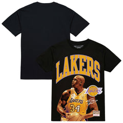 Shaquille O'Neal Los Angeles Lakers Hardwood Classics Player Arch T-Shirt Black - Mitchell & Ness