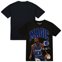 Penny Hardaway Orlando Magic Hardwood Classics Player Arch T-Shirt Black - Mitchell & Ness