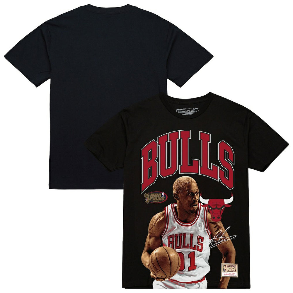 Dennis Rodman Chicago Bulls Hardwood Classics Player Arch T-Shirt Black - Mitchell & Ness