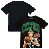 Larry Bird Boston Celtics Hardwood Classics Player Arch T-Shirt Black - Mitchell & Ness