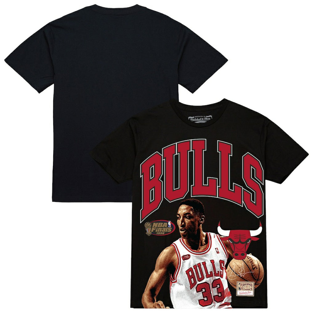 Scottie Pippen Chicago Bulls Hardwood Classics Player Arch T-Shirt Black - Mitchell & Ness