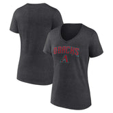 Arizona Diamondbacks Women's Team Lockup V-Neck T-Shirt - Charcoal T-shirts
