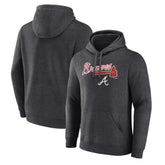 Atlanta Braves Team Lockup Hoodie - Charcoal Hoodies