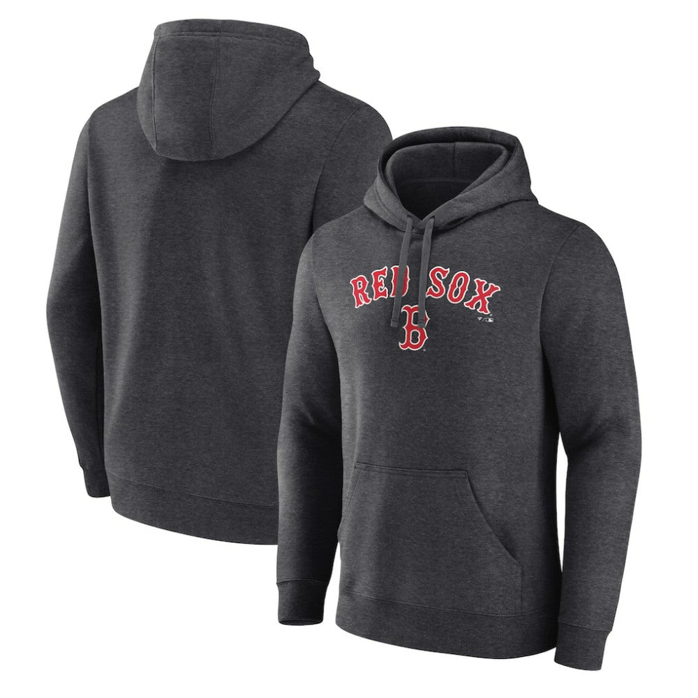 Boston Red Sox Team Lockup Hoodie - Charcoal Hoodies