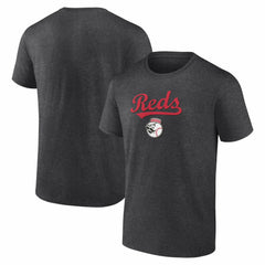 Cincinnati Reds Team Lockup T-Shirt - Charcoal T-shirts