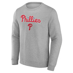 Philadelphia Phillies Team Lockup Sweatshirt - Gray Sweatshirts