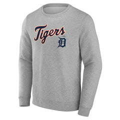 Detroit Tigers Team Lockup Sweatshirt - Gray Sweatshirts