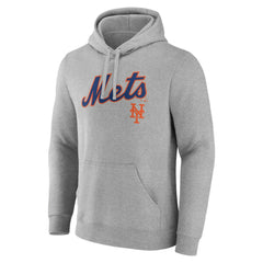 New York Mets Team Lockup Hoodie - Gray Hoodies