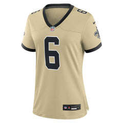 Tyler Shough New Orleans Saints Women's Alternate Game Player Jersey - Gold Jerseys