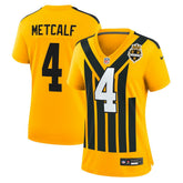 DK Metcalf Pittsburgh Steelers Women's Alternate 1933 Throwback Game Jersey - Gold Jerseys