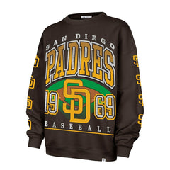 San Diego Padres '47 Women's Trendy Team Go Big Oversized Sweatshirt - Brown Sweatshirts