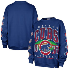 Chicago Cubs '47 Women's Trendy Team Go Big Oversized Sweatshirt - Royal Sweatshirts