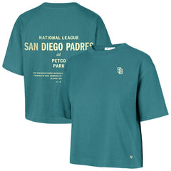 San Diego Padres '47 Women's Contemporary Basics Leon City T-Shirt - Teal T-shirts