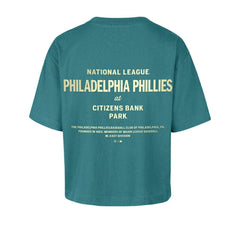 Philadelphia Phillies '47 Women's Contemporary Basics Leon City T-Shirt - Teal T-shirts
