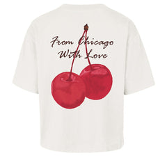 Chicago Cubs '47 Women's Love Letter Reed City T-Shirt - Cream T-shirts